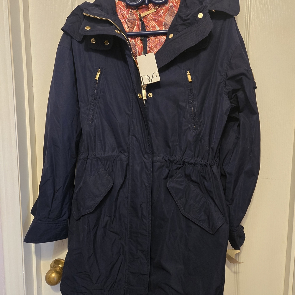 Diane Von Furstenberg Navy Utility Jacket